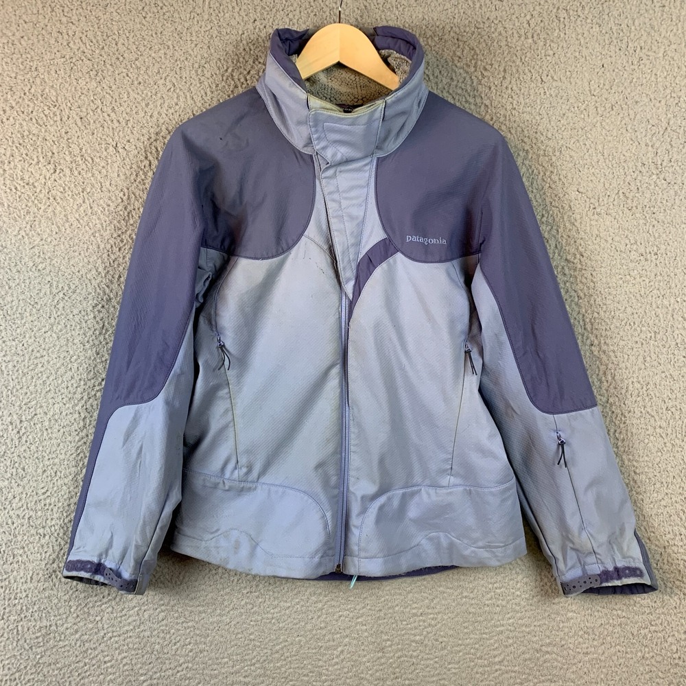 Vtg Patagonia Jacket Women Small Snow Soft Shell Purple Regulator Removable Hood